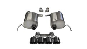 Chevrolet Corvette Performance Exhaust - Dual Rear Exit - CORSA Performance - Valve-Back Sport - Black - `14-`19